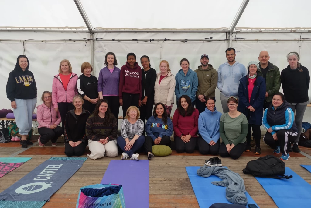 A group after a mindfulness and breathwork class