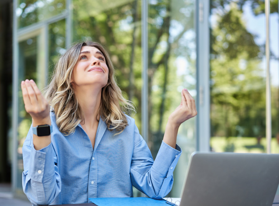 Frustrated businesswoman